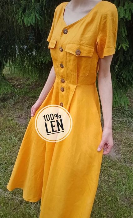 Sukienka Max Mara len