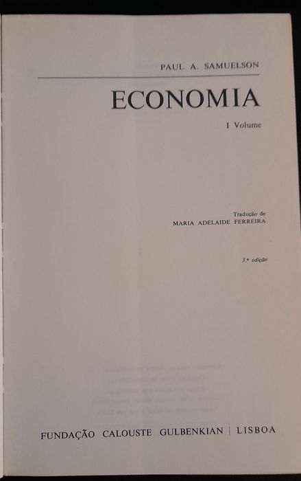 Economia Paul A. Samuelson Volume l e ll