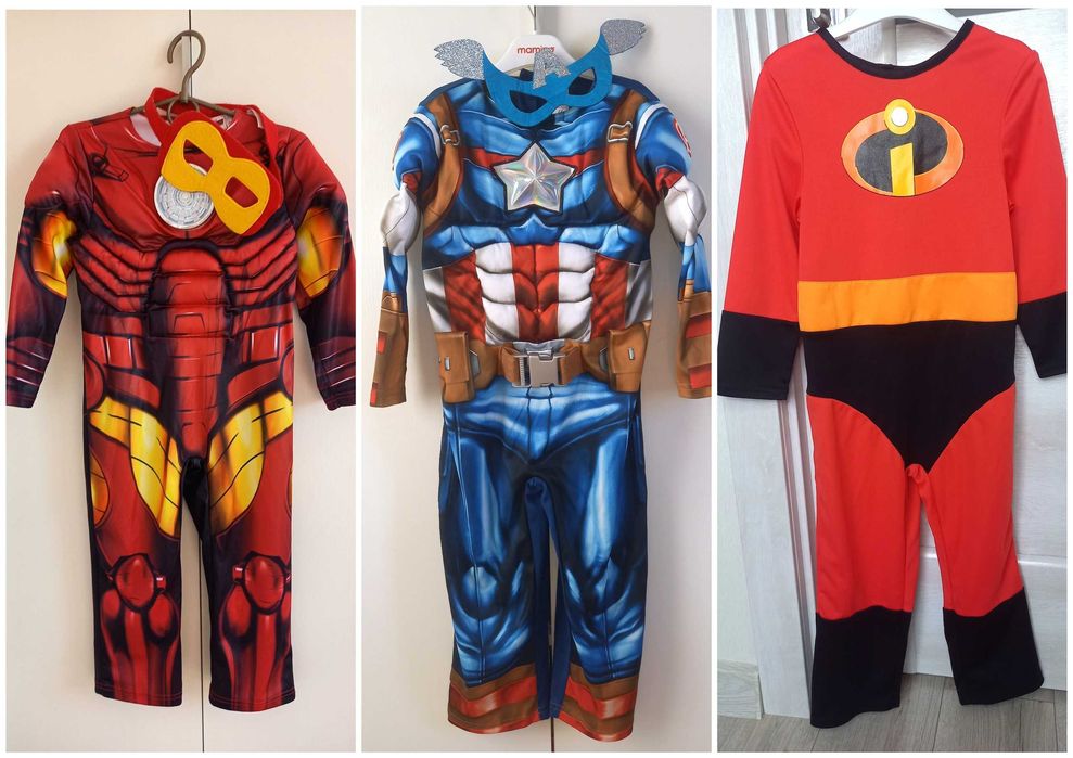 Костюм Суперсімейка Залізна людина Iron Man Капітан Америка 3-4 роки
