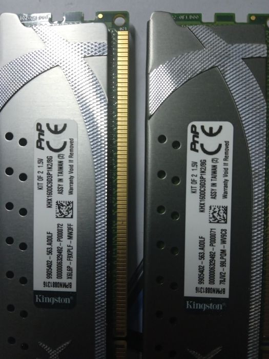 Memória RAM Kingston hyper X ddr3 2 x 4 gb