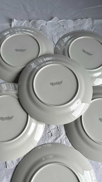 Komplet 6 talerzy Villeroy & Boch 24 cm "Moustiers style" France