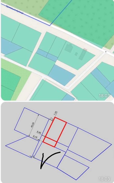 Земельна ділянка п.Високий, вулиця Квіткова, вул. Кримська