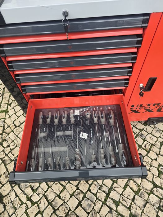 Carrinho de ferramentas 7 gavetas completas novo