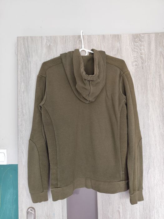 Khaki zapinana bluza z kapturem Zara Man S