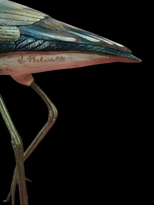 Garça decoração peça assinada