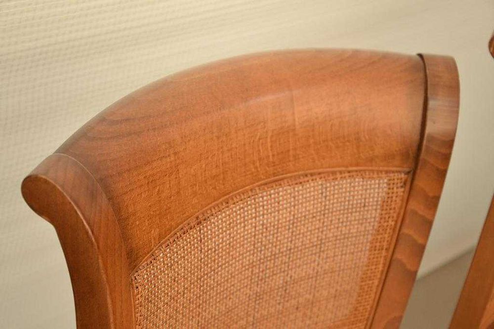 stylowe krzesła z rafią komplet 6 krzeseł