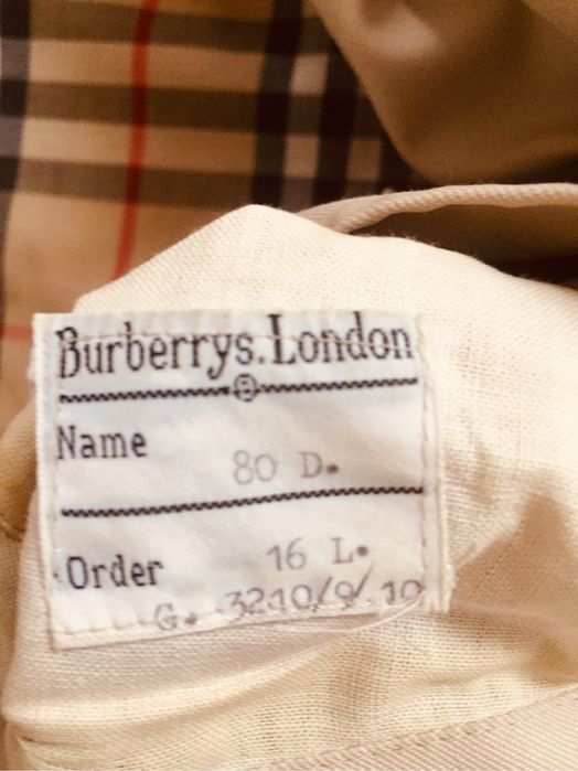 Oryginalny Płaszcz Burberry
