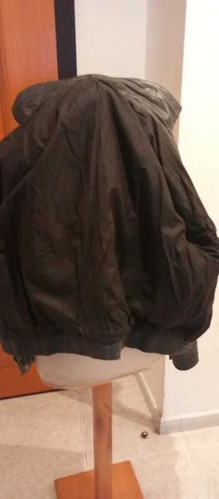 Blusão bomber vintage genuíno couro