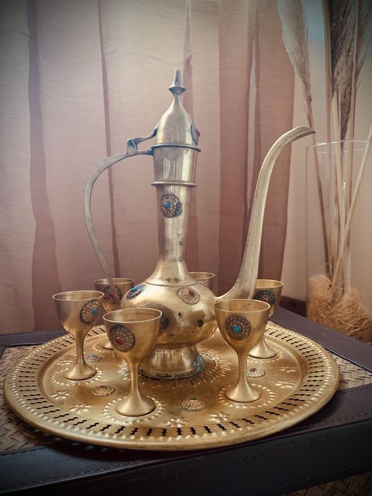 Conjunto cafeteira turca