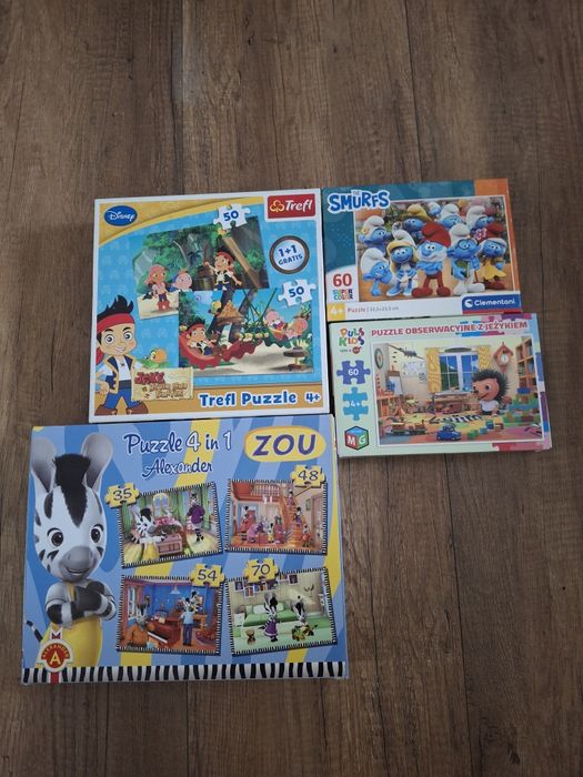 Duzy zestaw puzzli dla dzieci  +4