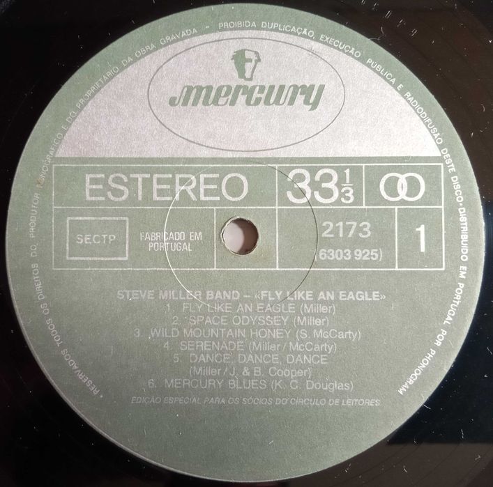 Steve Miller Band - - - - - Fly Like an Eagle - - - - - LP