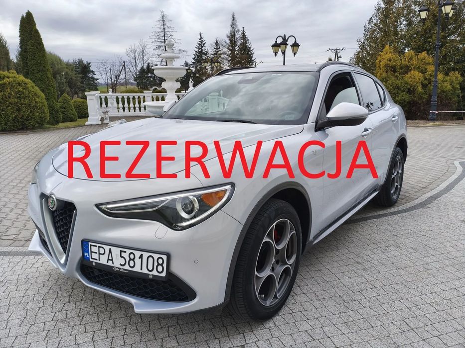 Alfa Romeo Stelvio 2.0b Ti 280KM Full Wyposażenie Moonlight Grey+Brąz skóry Włoski Ideał