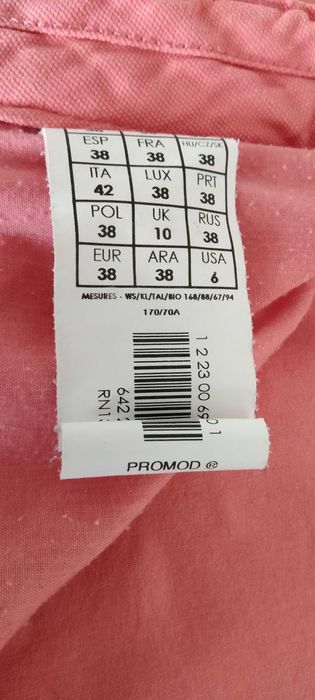 Długie, bawełniane spodnie, rozmiar 38 Promod