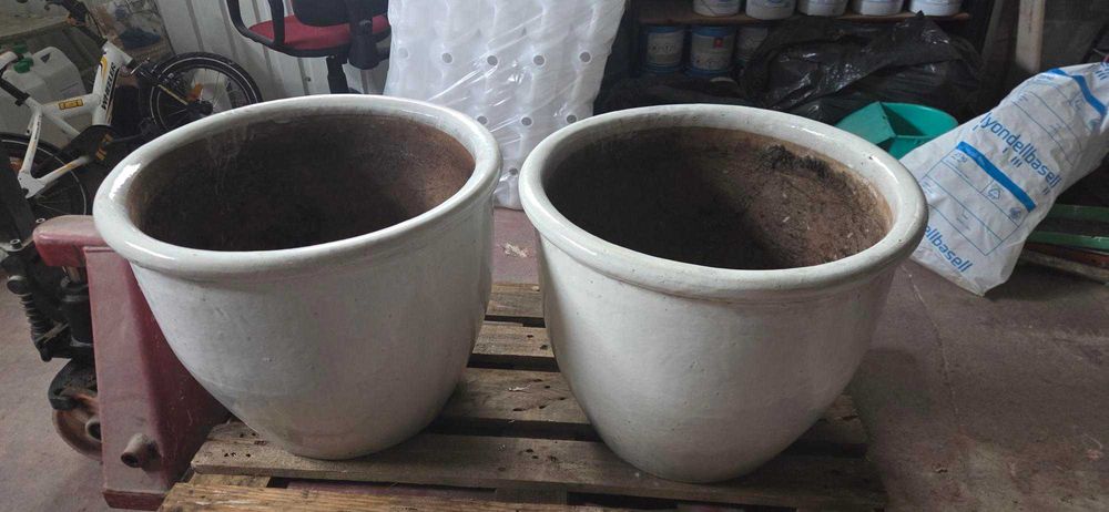 Donice ogrodowe uliczne duże szkliwione