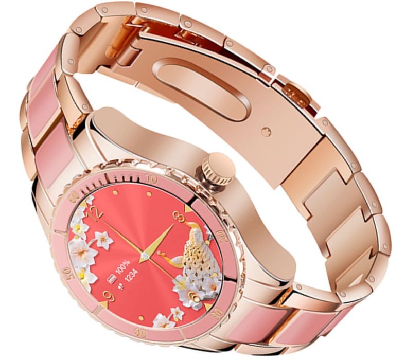 smartwatch damski rubicon rnce82 różowy