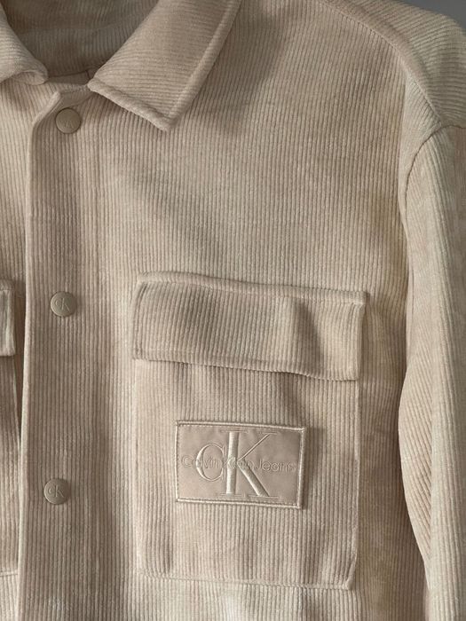 Вельветова бежева сорочка Calvin Klein CORDUROY OVERSHIRT