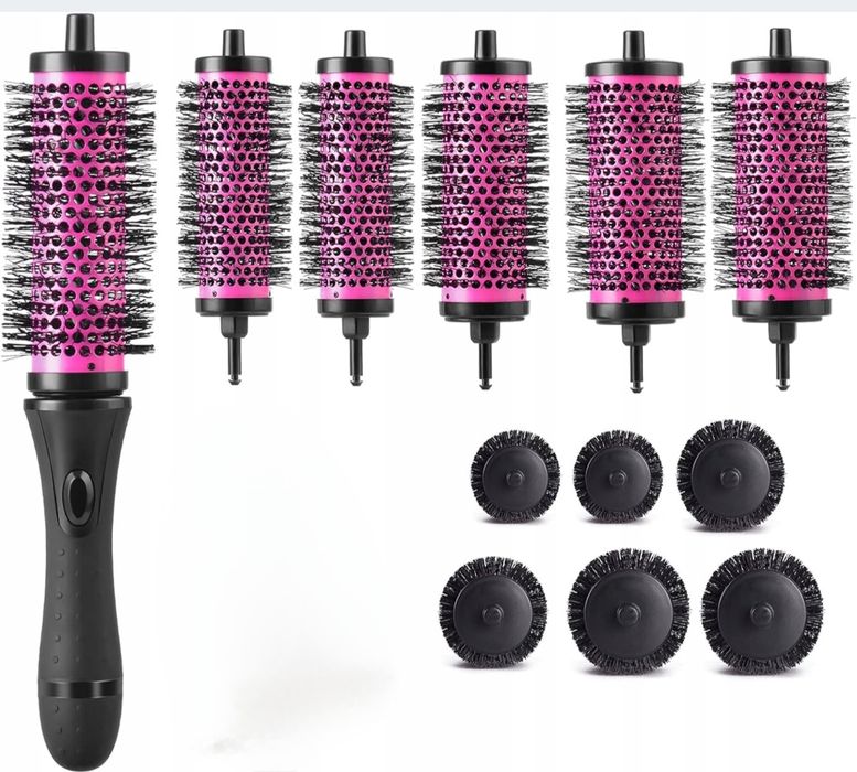Zestaw szczotek do włosów z odpinanymi rolkam