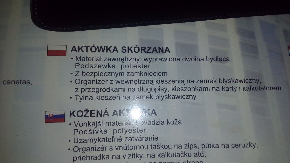 Aktówka skórzana męska - elegancka NOWA