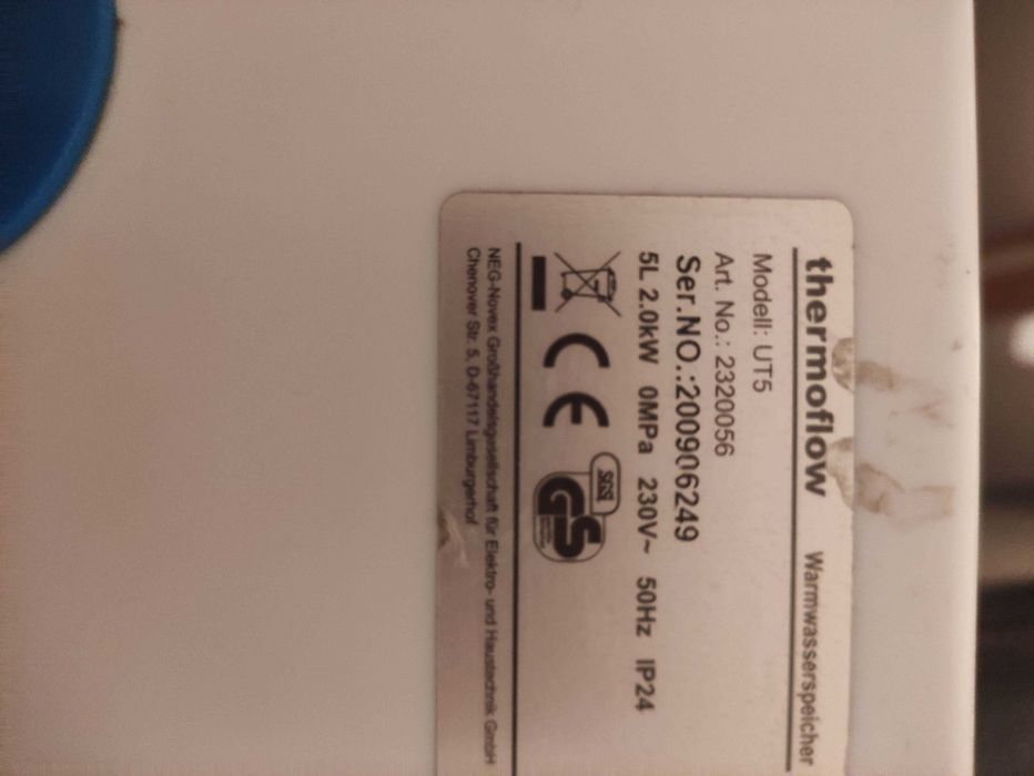 Acumulador elétrico agua Zanker e Thermo Flow