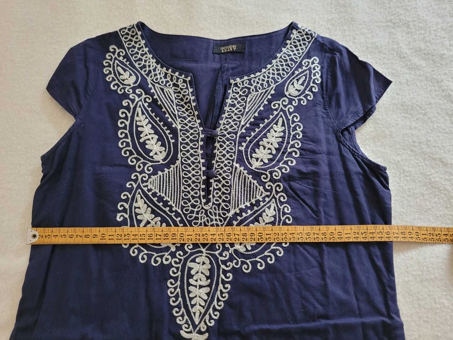 Vestido azul, October, 38/M, em muito bom estado