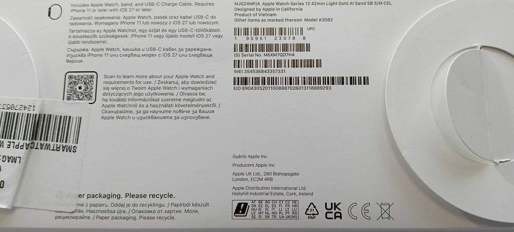 Apple Watch 12 GPS + Cellular 42mm / GWARANCJA MediaExpert