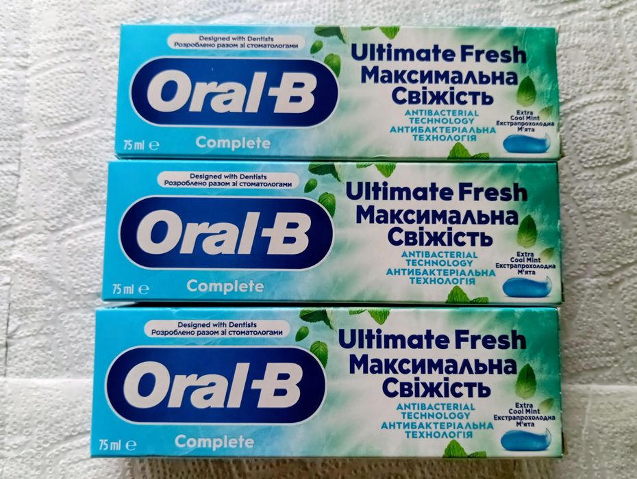 Oral-B Complete Ultimatum Fresh technologia antybakteryjna pasta do zębów 75 ml 3 szt.