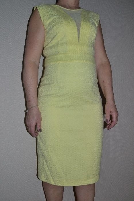 Piękna cytrynowa sukienka rozm.38