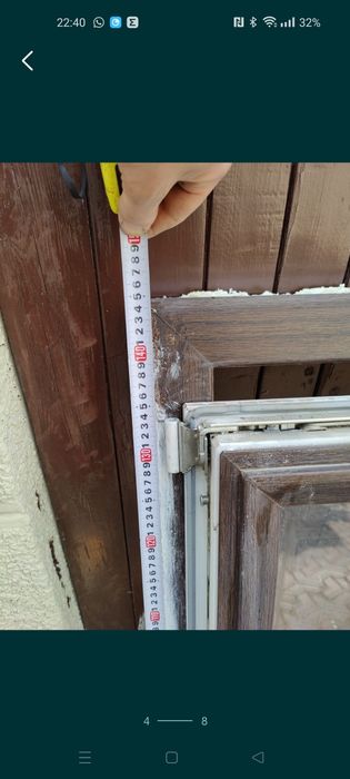 Okno PCV brazowo biale wymiary 145x135