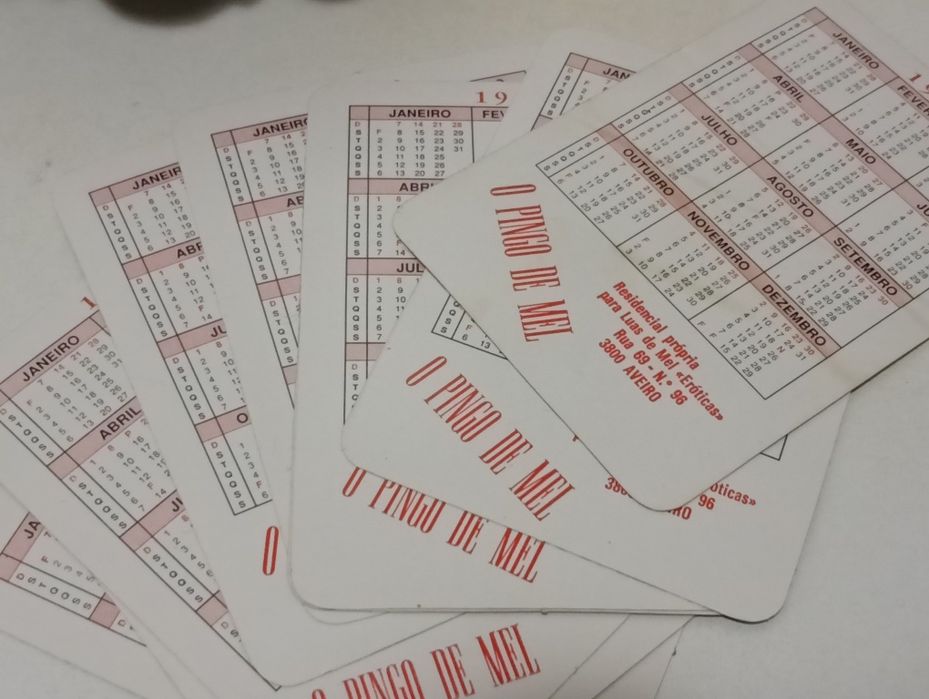 Coleção completa de 8 calendários eróticos