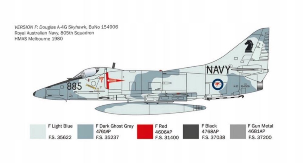 Samolot A-4 E/F/G Skyhawk Italeri 2826 model 1:48