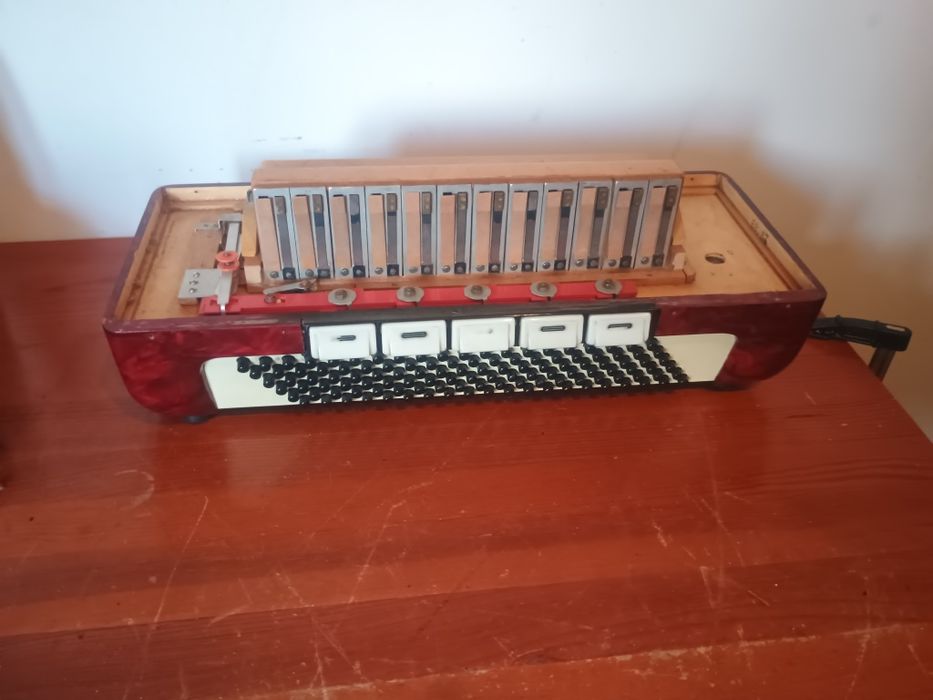 Akordeon Weltmaister Gigantili 120 bas korpus strona basowa z głosami