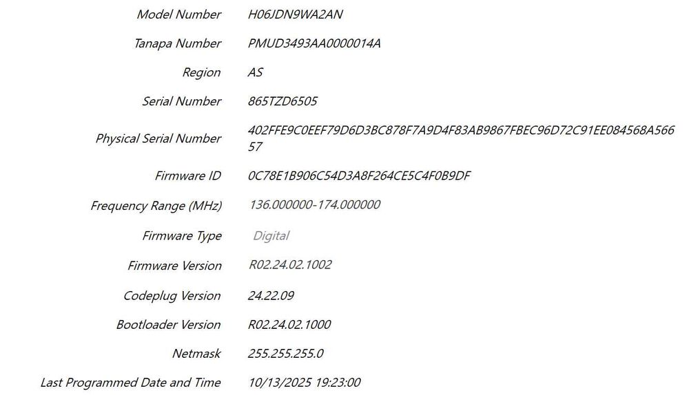 Motorola R7 VHF AES256 (H06JDN9WA2AN)