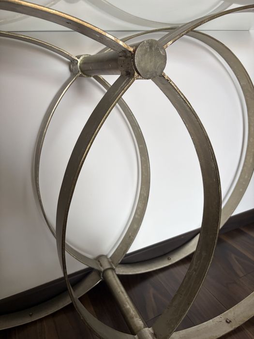 Consola/Aparador de Design Area em Metal Dourado e Vidro – 120 cm
