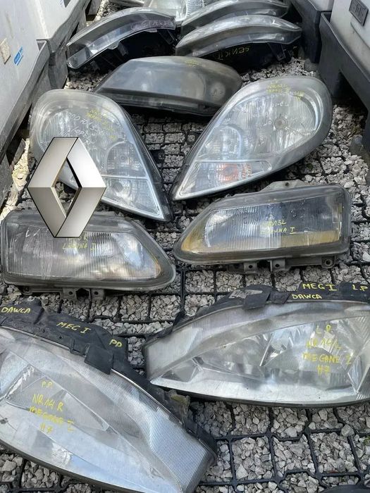 REFLEKTORY LEWE PRAWE RENAULT / HALOGENY, MIGACZE, W ZDERZAK ID: 6136804545