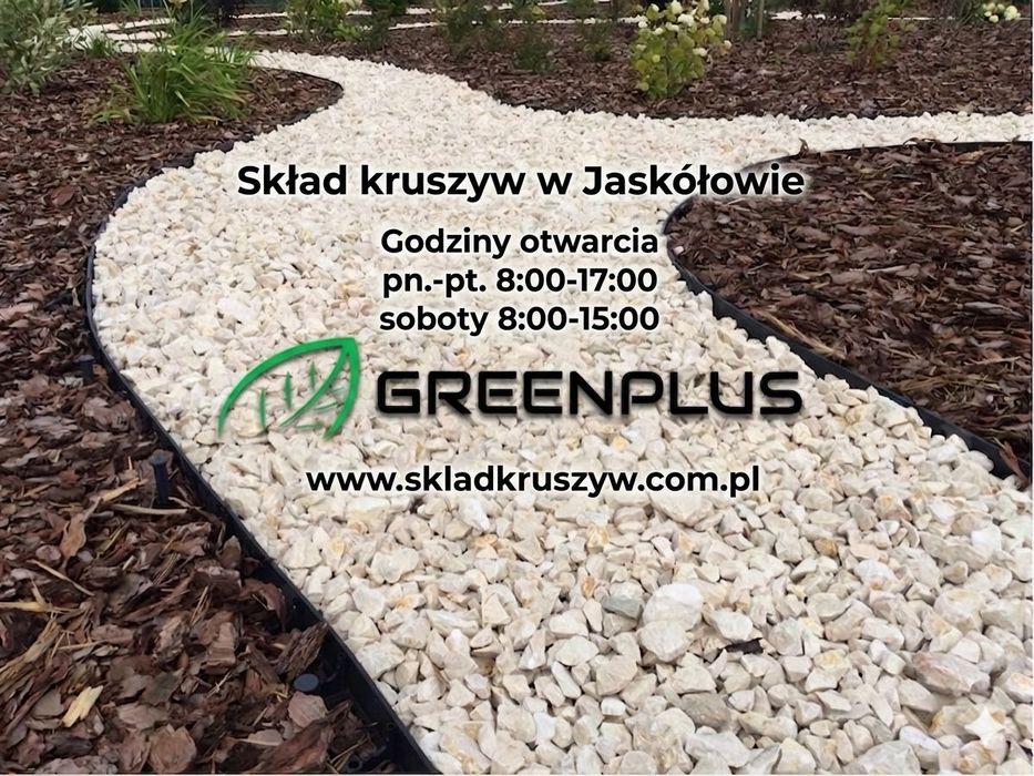 Grys ogrodowy, kamień dekoracyjny biały, kruszywo dekoracyjne