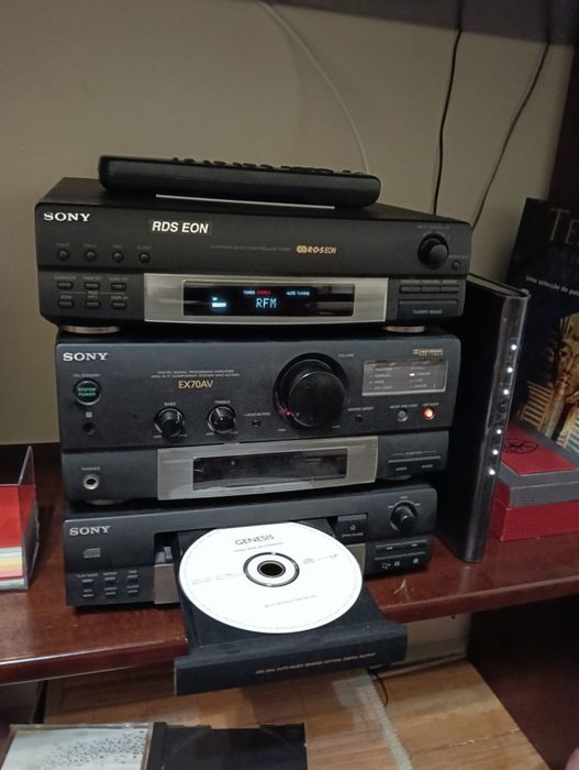 Mini Sony audio systems with remote control.64309923241857120