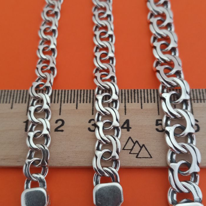 Серебряный браслет бисмарк серебро 925 проба цепочка цепь на руку