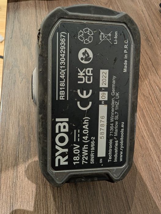 Akumulator Ryobi RB18L40 18V 4Ah stan bdb