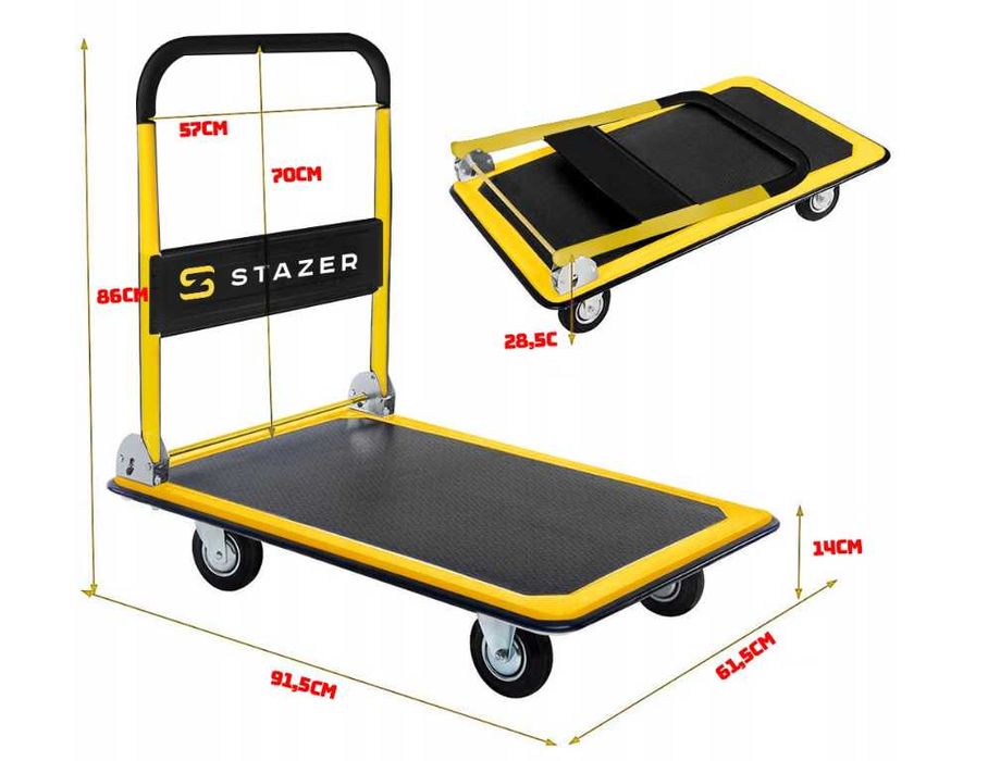 Składany Wózek Transportowy Magazynowy Towarowy Platformowy WYPRZEDAŻ