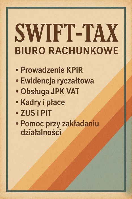 Biuro rachunkowe – księgowość, ryczałt, JPK, ZUS, VAT – profesjonalnie