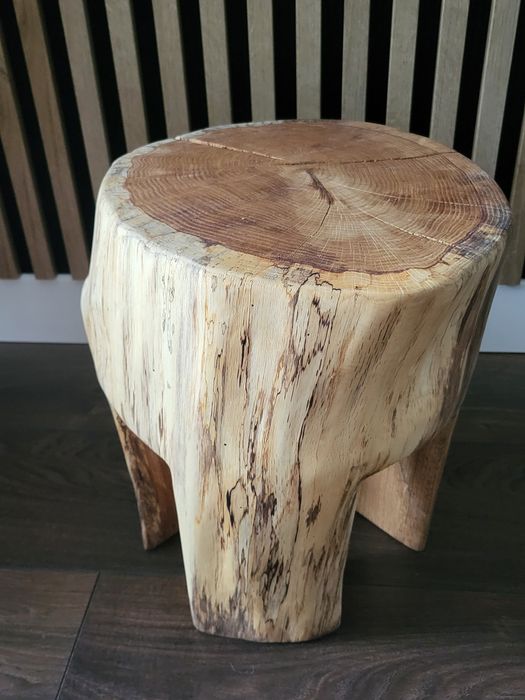 Taboret,stołek,lity dąb,handmade