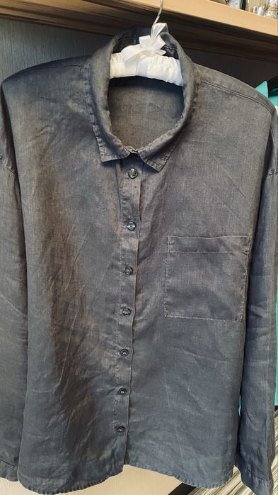 Рубашка лен H&M,massimo dutti