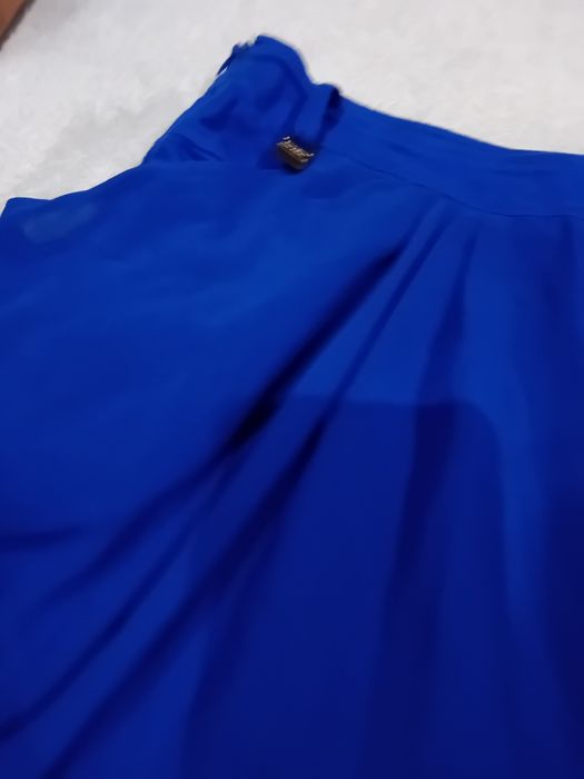 Spodnie alladynki S niebieskie z kieszeniami