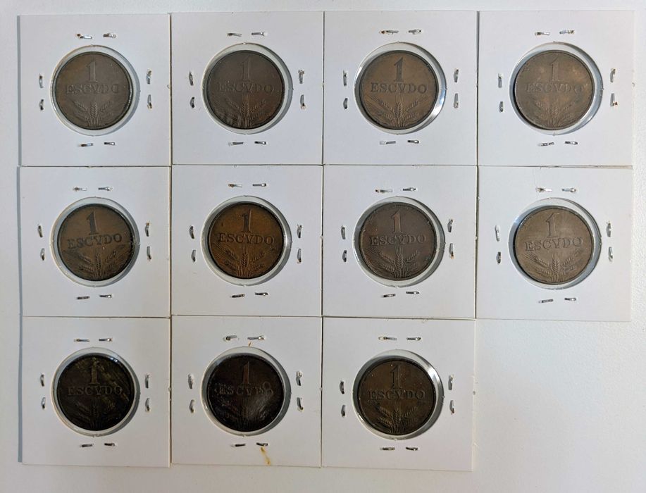 Coleção completa moedas 1 escudo 1969 a 1979