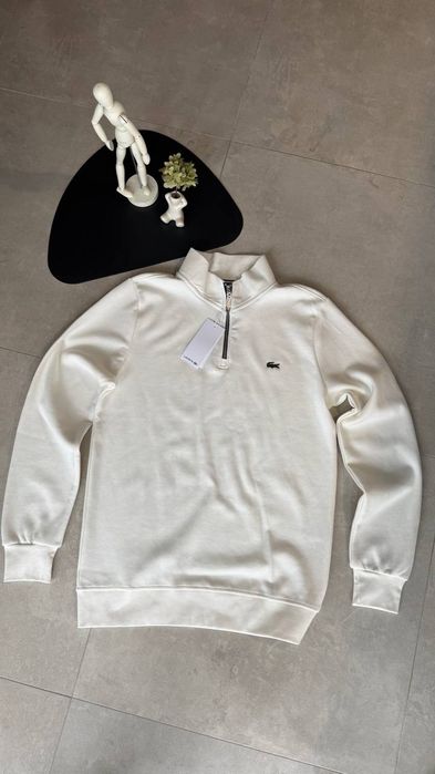Чоловіча  мужская Кофта Lacoste на замку 1/3 | зіп худі лакоста Old money поло Polo