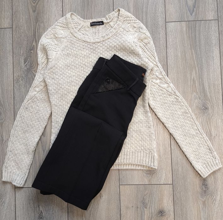 Теплі прямі штани і светр 44 розмір