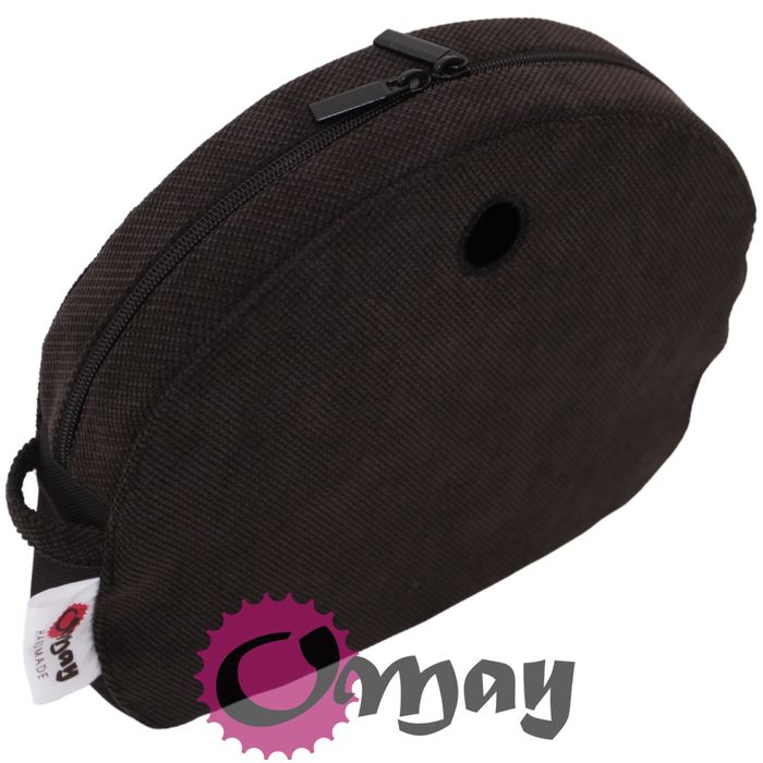 Czarny Welur Grafit organizer do OBAG MOON LIGHT 2 kieszenie OMAY