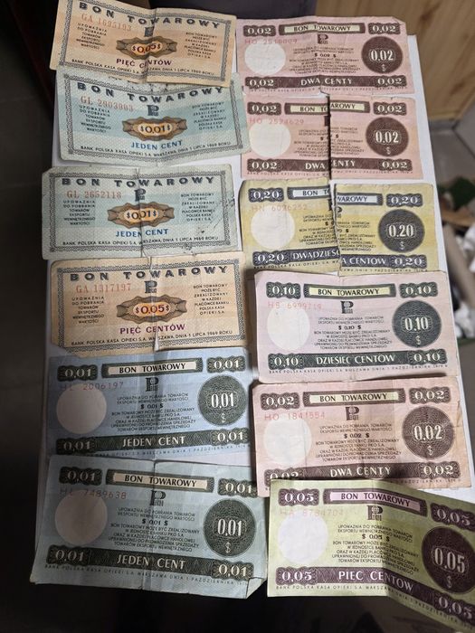 Banknoty PRL Bony