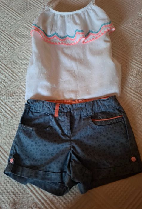 Top Angels and Quechua Shorts, Size 7/8 Years