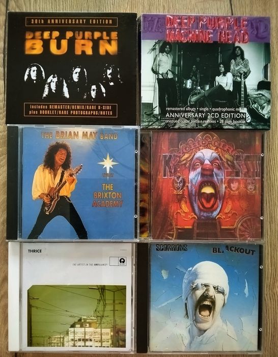 Kiss, Brian May, Thrice, Scorpions, Deep Purple płyta CD egzemplarz